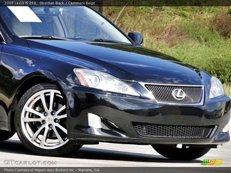 Obsidian Black / Cashmere Beige 2008 Lexus IS 250