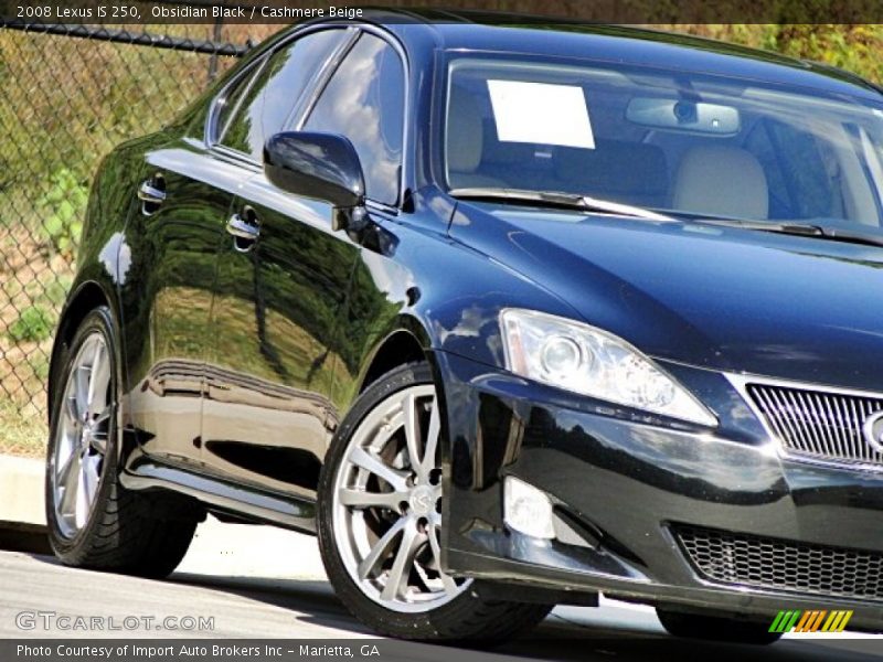 Obsidian Black / Cashmere Beige 2008 Lexus IS 250