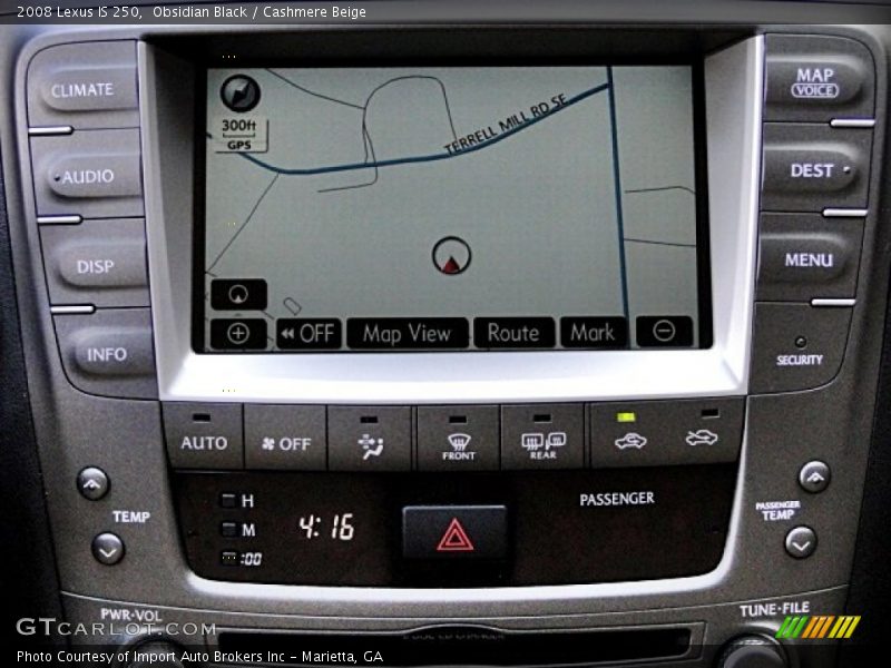 Obsidian Black / Cashmere Beige 2008 Lexus IS 250