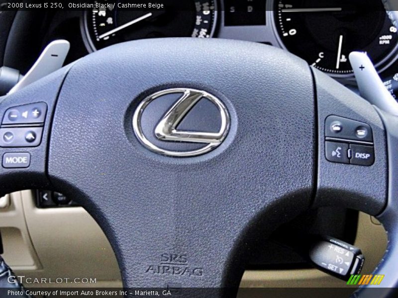 Obsidian Black / Cashmere Beige 2008 Lexus IS 250