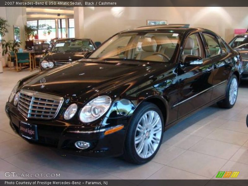 Black / Cashmere 2007 Mercedes-Benz E 350 4Matic Sedan