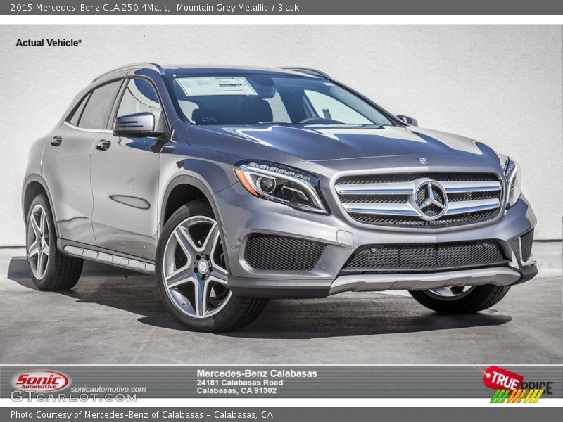 Mountain Grey Metallic / Black 2015 Mercedes-Benz GLA 250 4Matic