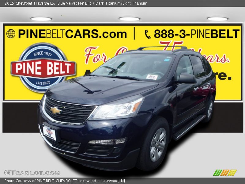 Blue Velvet Metallic / Dark Titanium/Light Titanium 2015 Chevrolet Traverse LS