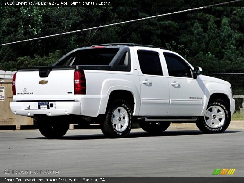 Summit White / Ebony 2010 Chevrolet Avalanche Z71 4x4