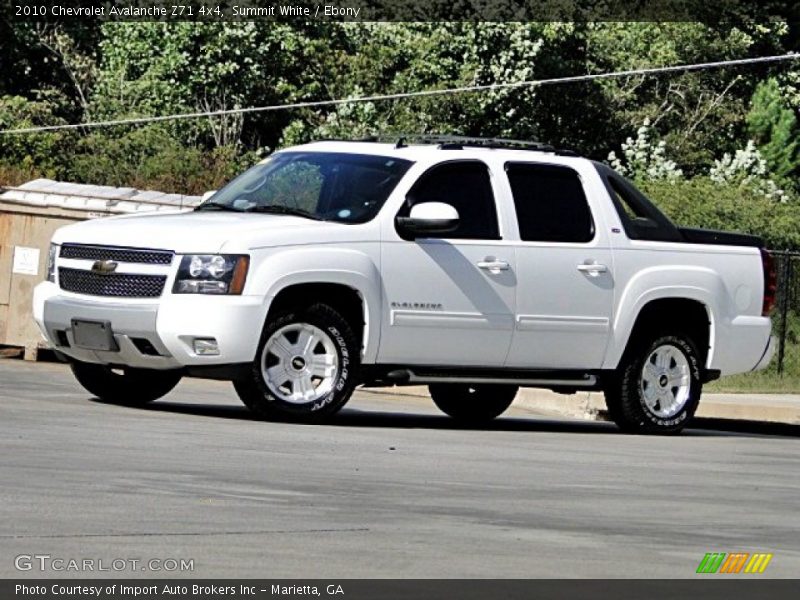 Summit White / Ebony 2010 Chevrolet Avalanche Z71 4x4