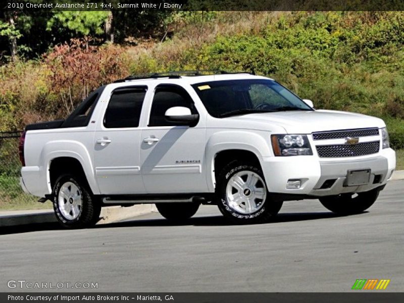 Summit White / Ebony 2010 Chevrolet Avalanche Z71 4x4