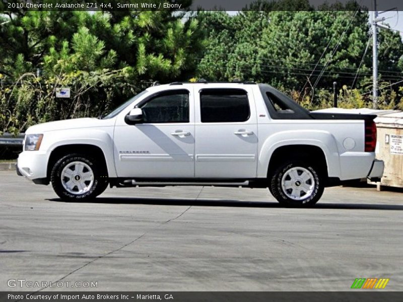Summit White / Ebony 2010 Chevrolet Avalanche Z71 4x4