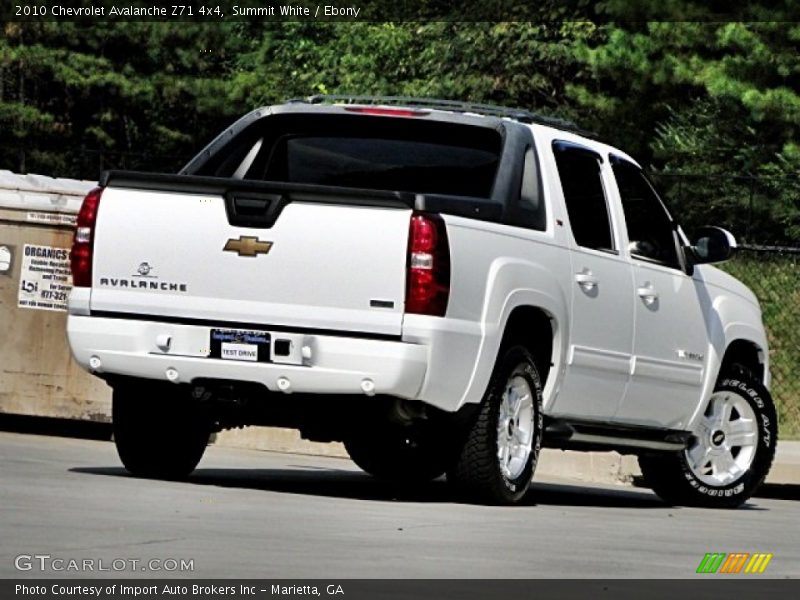 Summit White / Ebony 2010 Chevrolet Avalanche Z71 4x4