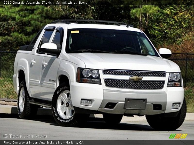 Summit White / Ebony 2010 Chevrolet Avalanche Z71 4x4