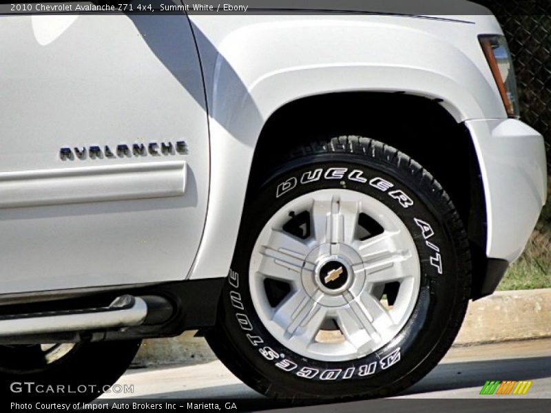 Summit White / Ebony 2010 Chevrolet Avalanche Z71 4x4