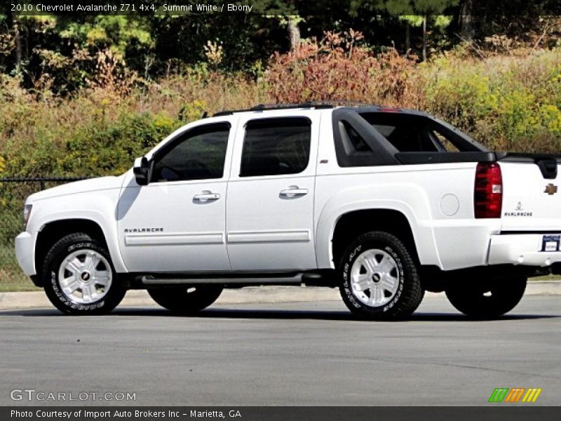 Summit White / Ebony 2010 Chevrolet Avalanche Z71 4x4