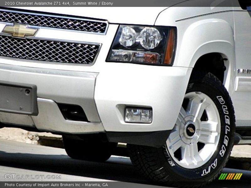 Summit White / Ebony 2010 Chevrolet Avalanche Z71 4x4