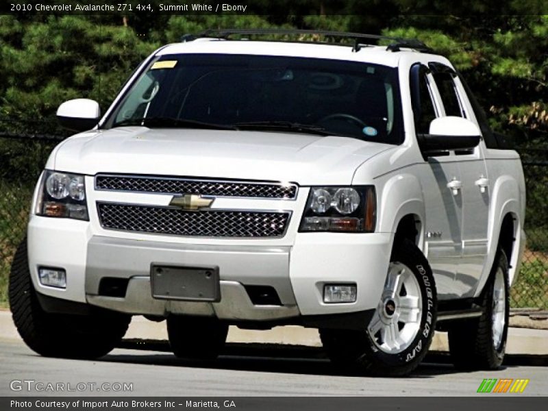 Summit White / Ebony 2010 Chevrolet Avalanche Z71 4x4