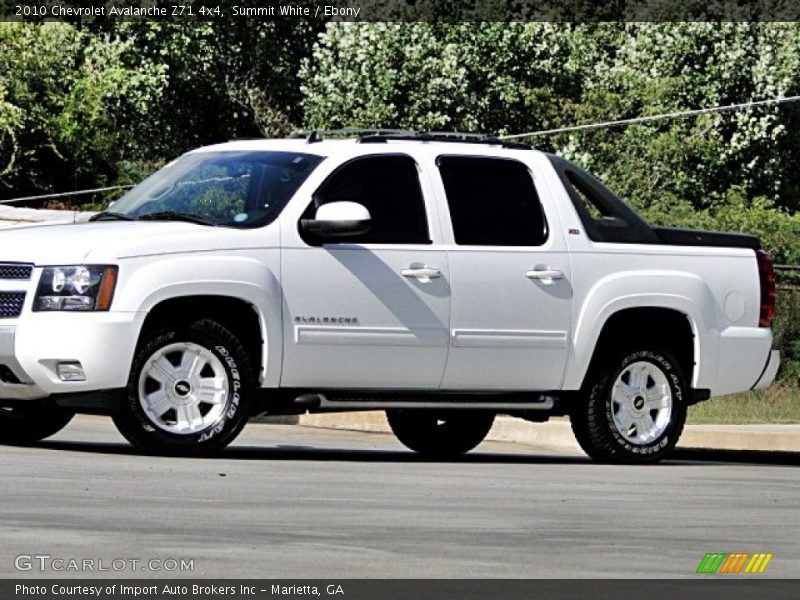 Summit White / Ebony 2010 Chevrolet Avalanche Z71 4x4