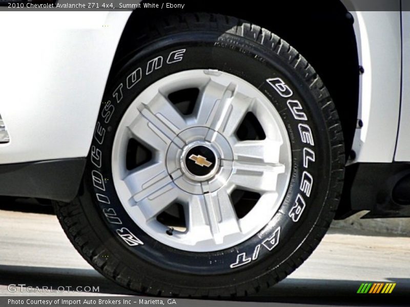 Summit White / Ebony 2010 Chevrolet Avalanche Z71 4x4