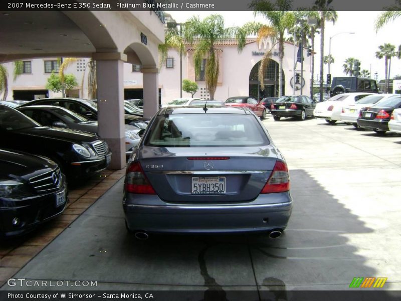 Platinum Blue Metallic / Cashmere 2007 Mercedes-Benz E 350 Sedan