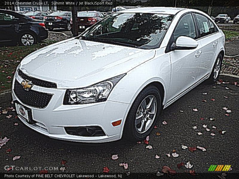 Summit White / Jet Black/Sport Red 2014 Chevrolet Cruze LT