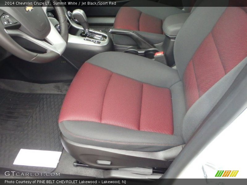 Summit White / Jet Black/Sport Red 2014 Chevrolet Cruze LT