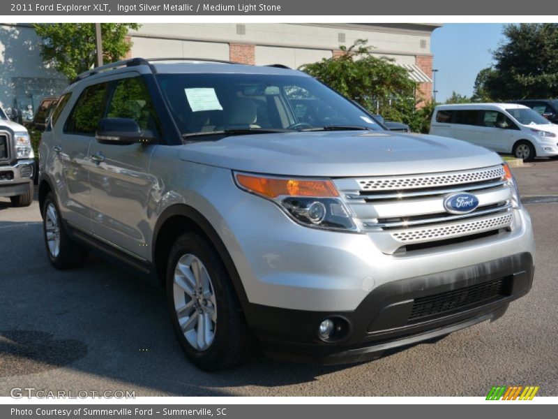 Ingot Silver Metallic / Medium Light Stone 2011 Ford Explorer XLT