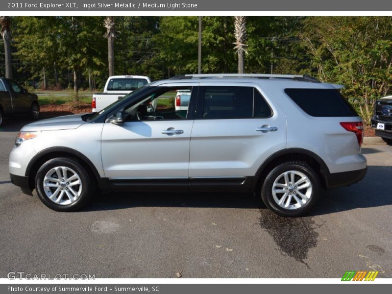 Ingot Silver Metallic / Medium Light Stone 2011 Ford Explorer XLT