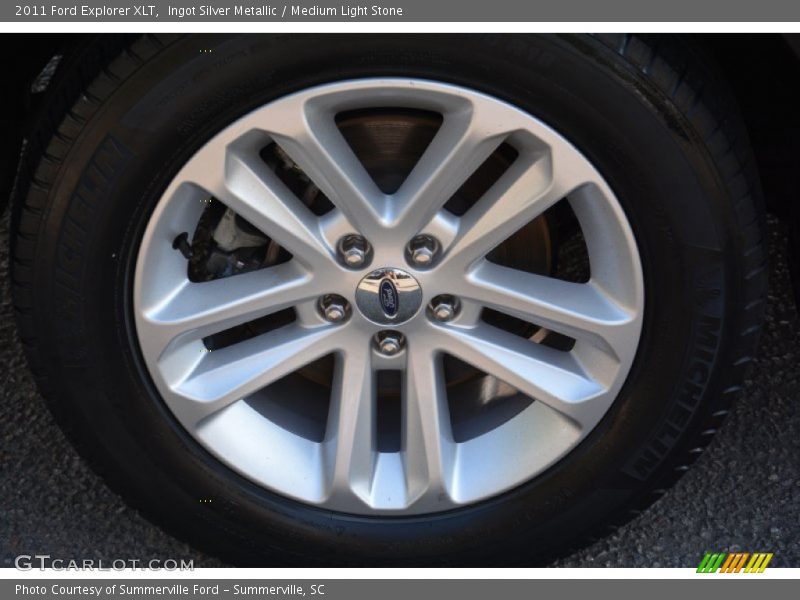 Ingot Silver Metallic / Medium Light Stone 2011 Ford Explorer XLT