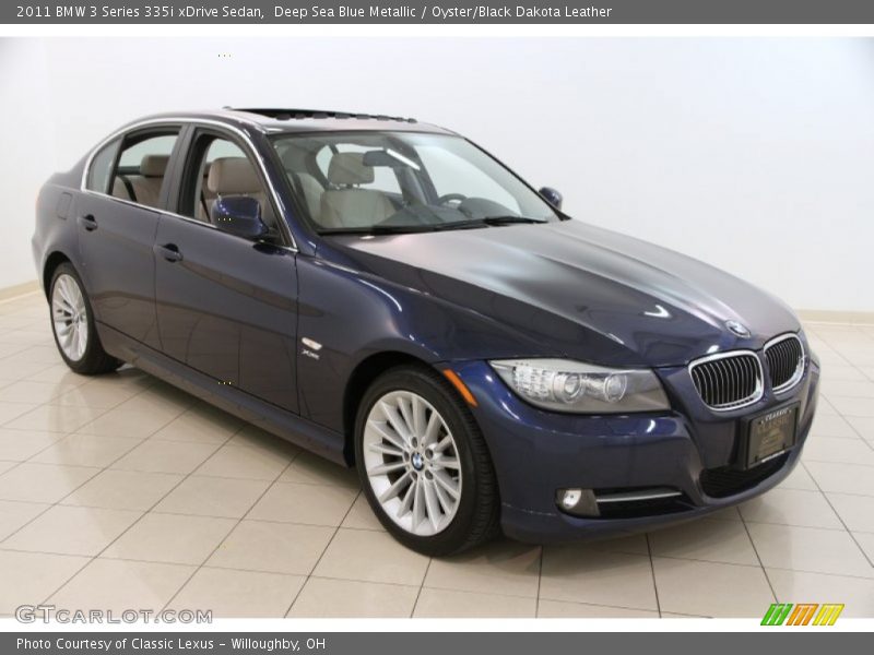 Deep Sea Blue Metallic / Oyster/Black Dakota Leather 2011 BMW 3 Series 335i xDrive Sedan