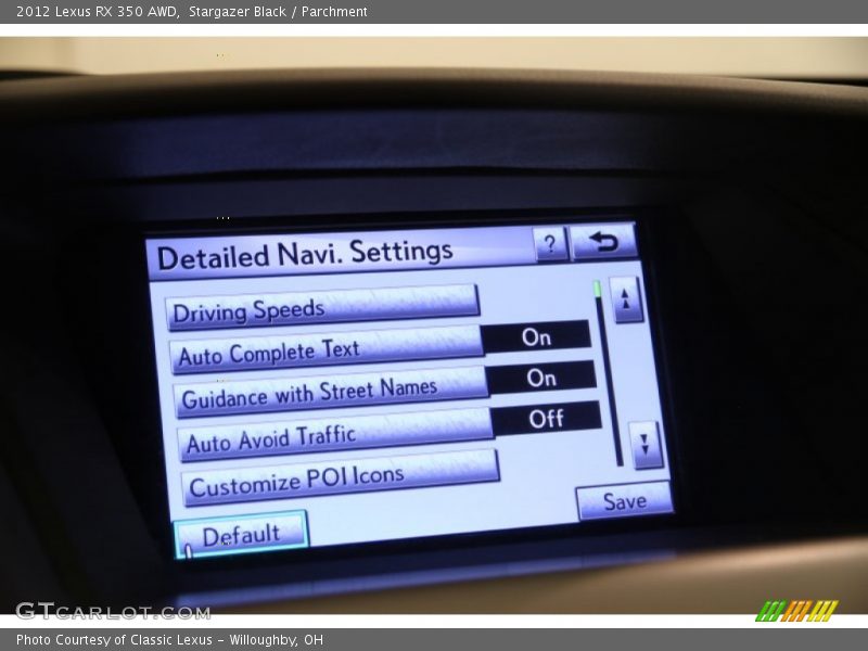 Stargazer Black / Parchment 2012 Lexus RX 350 AWD