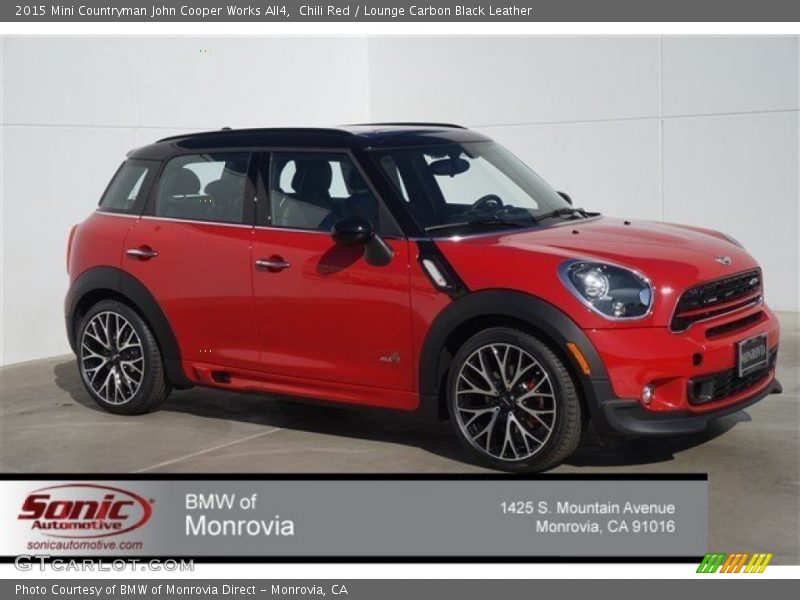 Chili Red / Lounge Carbon Black Leather 2015 Mini Countryman John Cooper Works All4