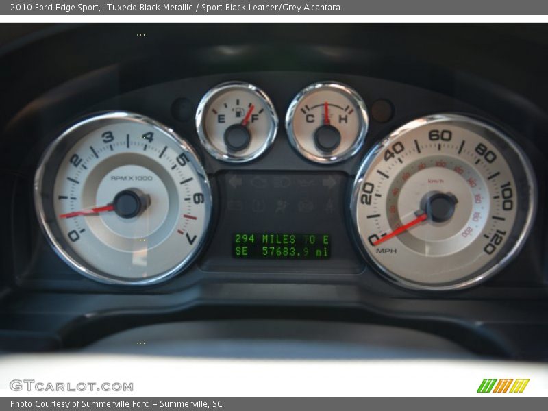 Tuxedo Black Metallic / Sport Black Leather/Grey Alcantara 2010 Ford Edge Sport