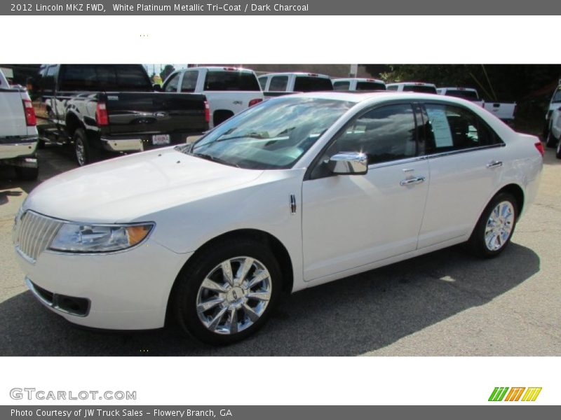 White Platinum Metallic Tri-Coat / Dark Charcoal 2012 Lincoln MKZ FWD