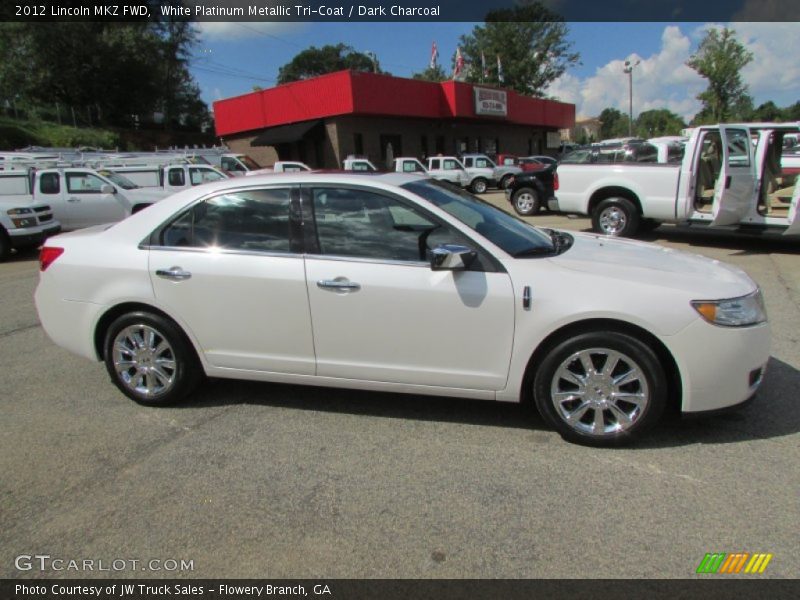 White Platinum Metallic Tri-Coat / Dark Charcoal 2012 Lincoln MKZ FWD