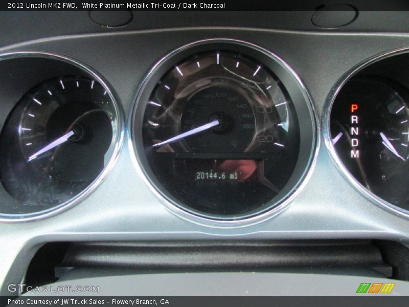 White Platinum Metallic Tri-Coat / Dark Charcoal 2012 Lincoln MKZ FWD