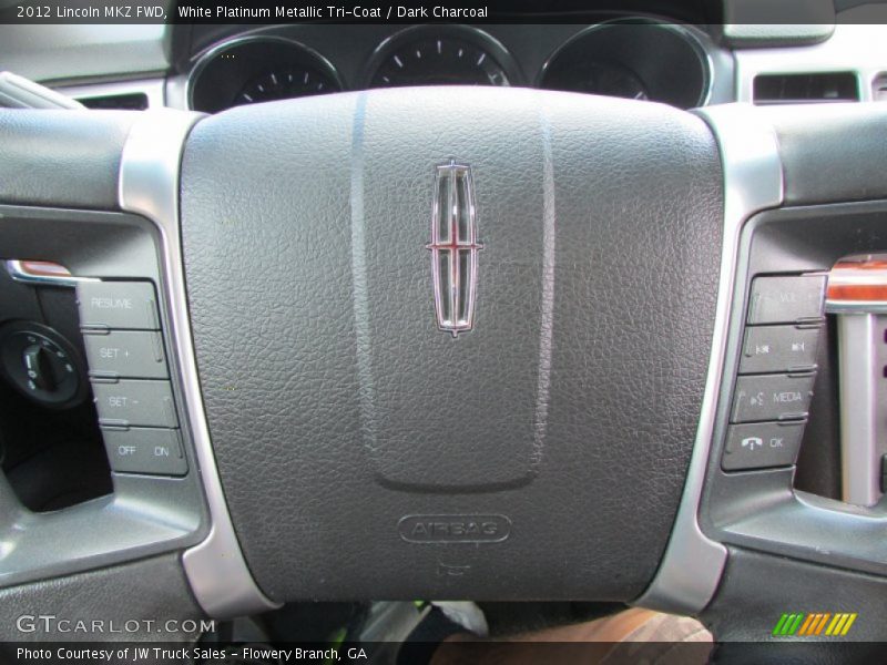 White Platinum Metallic Tri-Coat / Dark Charcoal 2012 Lincoln MKZ FWD