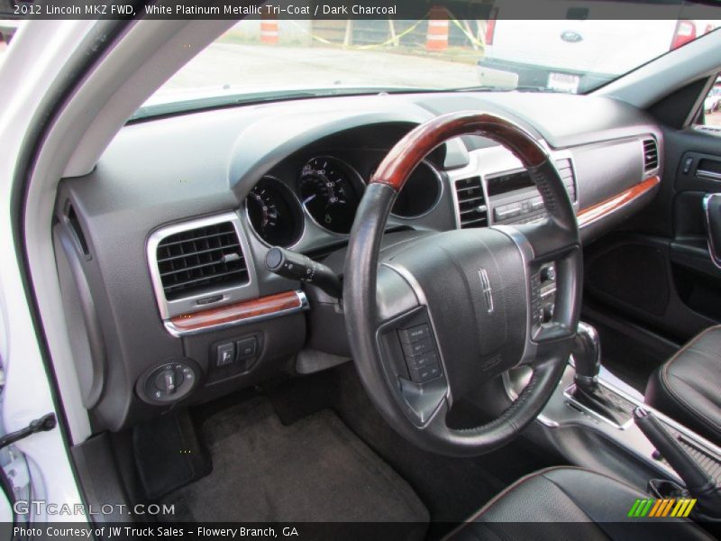 White Platinum Metallic Tri-Coat / Dark Charcoal 2012 Lincoln MKZ FWD