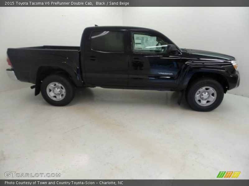 Black / Sand Beige 2015 Toyota Tacoma V6 PreRunner Double Cab