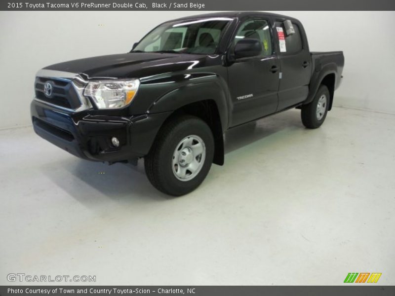 Black / Sand Beige 2015 Toyota Tacoma V6 PreRunner Double Cab