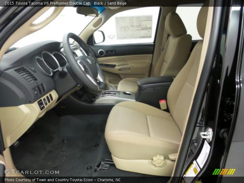 Black / Sand Beige 2015 Toyota Tacoma V6 PreRunner Double Cab