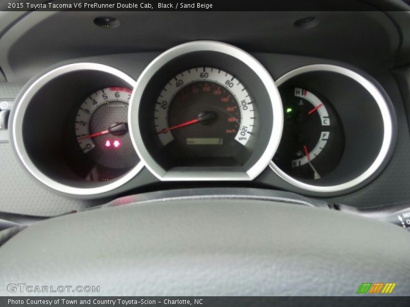 Black / Sand Beige 2015 Toyota Tacoma V6 PreRunner Double Cab