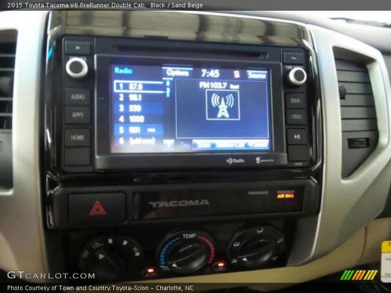 Black / Sand Beige 2015 Toyota Tacoma V6 PreRunner Double Cab