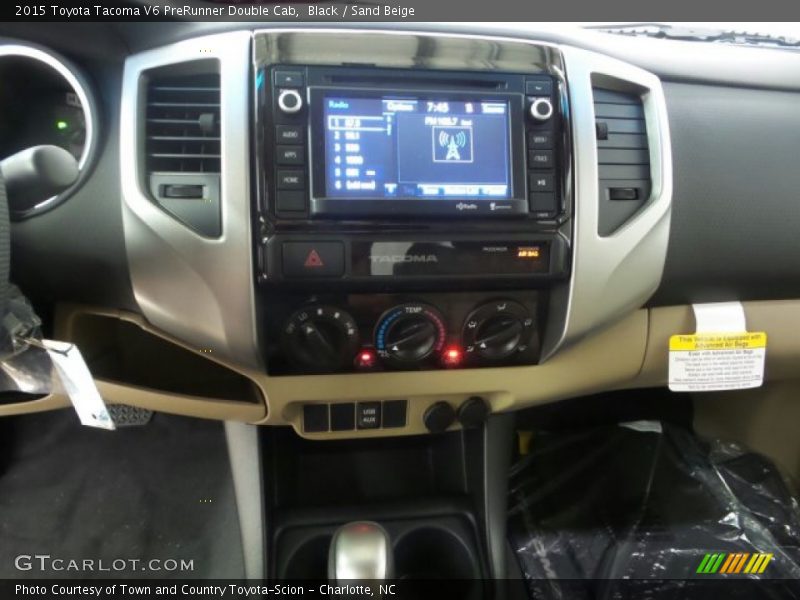 Black / Sand Beige 2015 Toyota Tacoma V6 PreRunner Double Cab