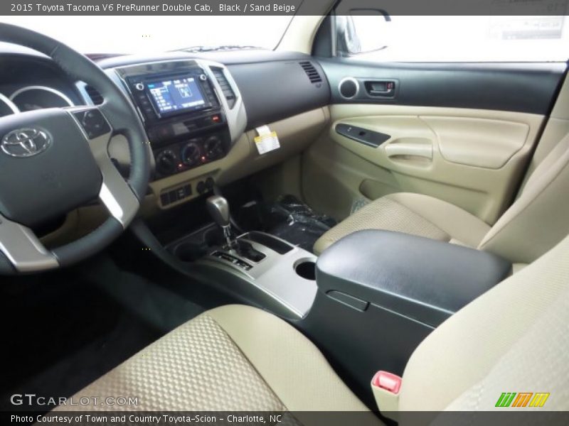 Black / Sand Beige 2015 Toyota Tacoma V6 PreRunner Double Cab