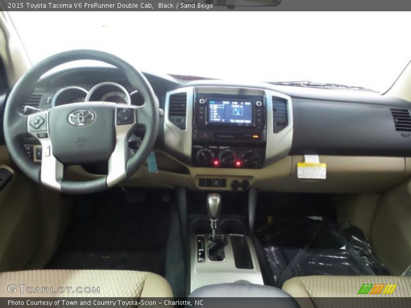 Black / Sand Beige 2015 Toyota Tacoma V6 PreRunner Double Cab