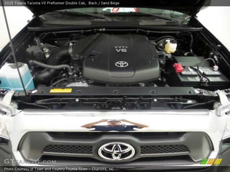 Black / Sand Beige 2015 Toyota Tacoma V6 PreRunner Double Cab