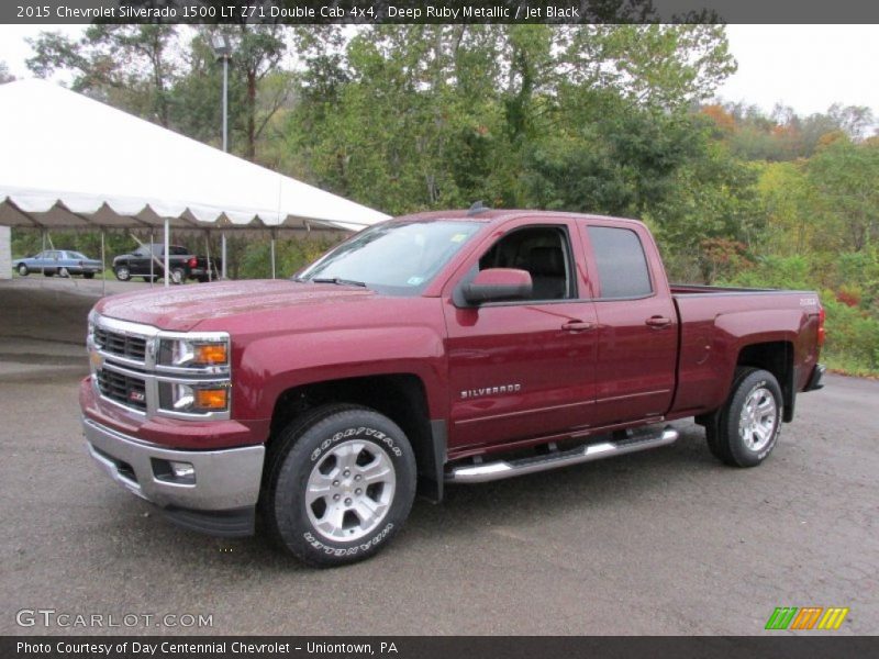 Deep Ruby Metallic / Jet Black 2015 Chevrolet Silverado 1500 LT Z71 Double Cab 4x4