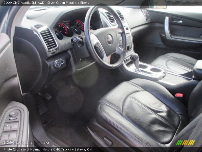 Silver Green Metallic / Ebony 2009 GMC Acadia SLT AWD