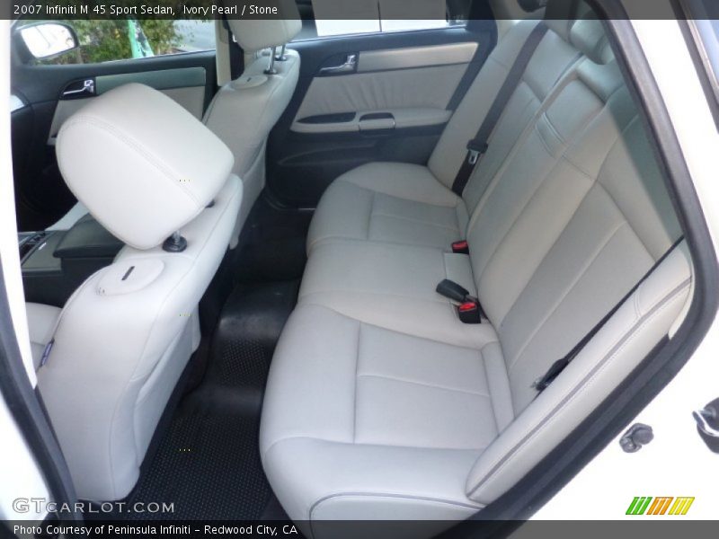 Ivory Pearl / Stone 2007 Infiniti M 45 Sport Sedan