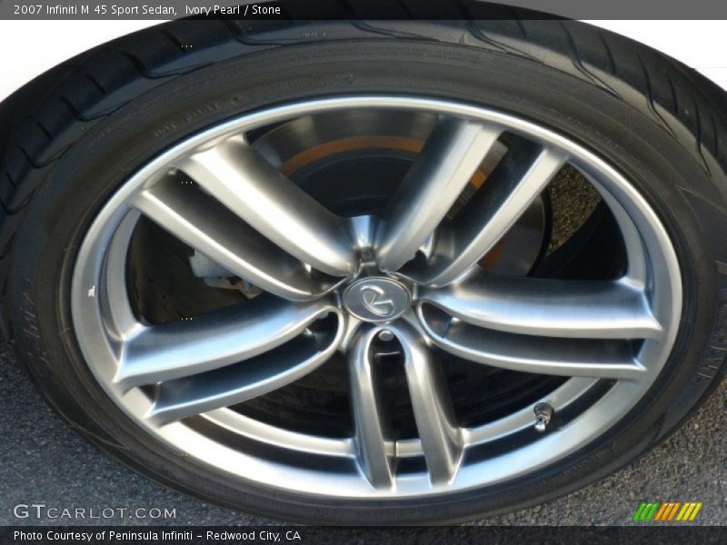 Ivory Pearl / Stone 2007 Infiniti M 45 Sport Sedan