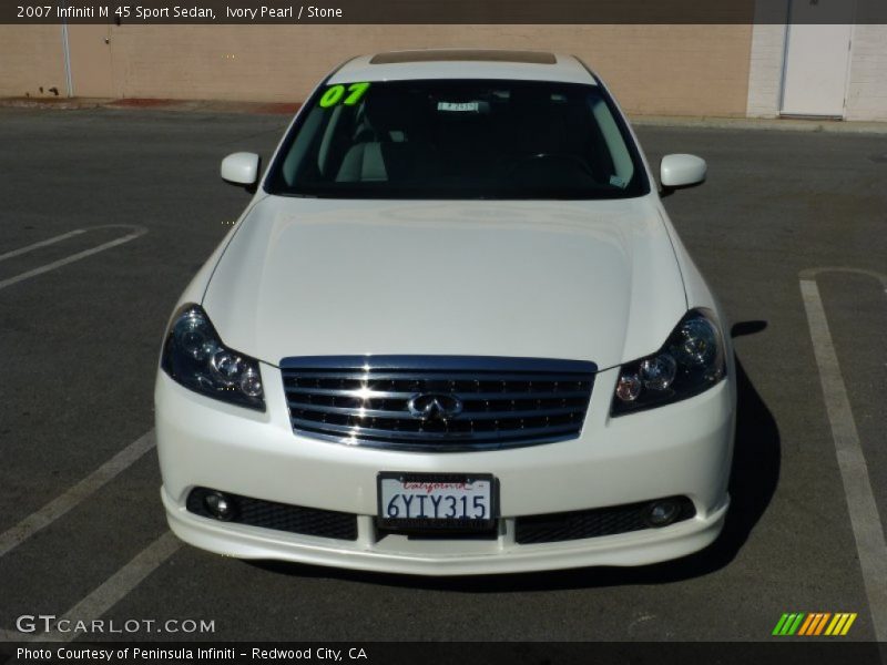 Ivory Pearl / Stone 2007 Infiniti M 45 Sport Sedan