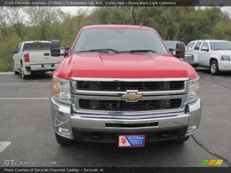 Victory Red / Ebony Black/Light Cashmere 2008 Chevrolet Silverado 2500HD LTZ Extended Cab 4x4