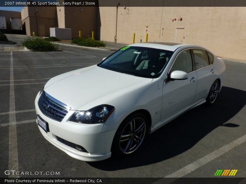 Ivory Pearl / Stone 2007 Infiniti M 45 Sport Sedan